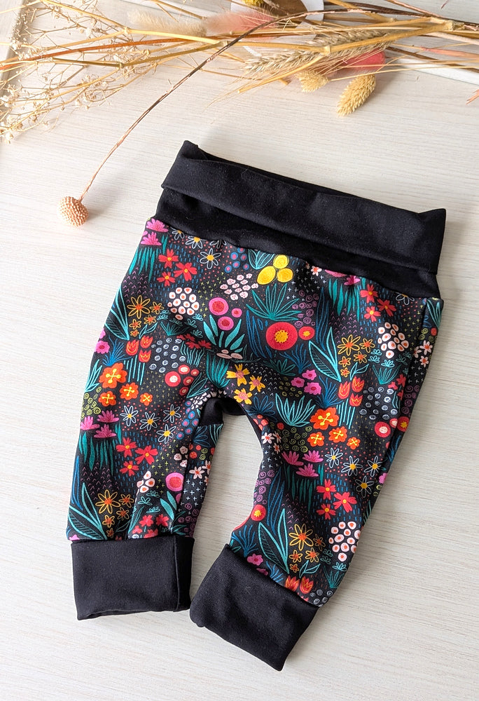 Pantalon évolutif bébé et enfant Fleurs