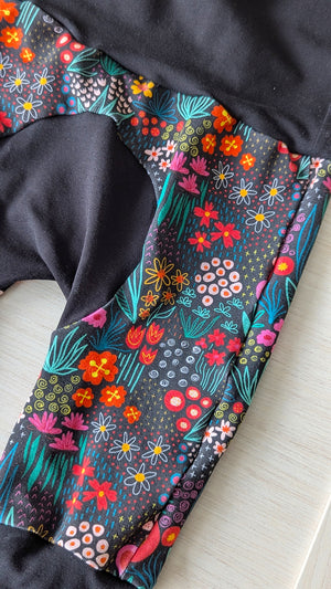 Pantalon évolutif bébé et enfant Fleurs