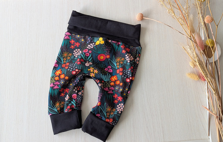 Pantalon évolutif bébé et enfant Fleurs