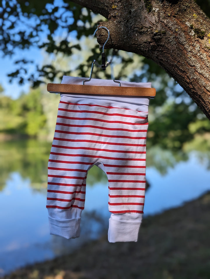 Pantalon évolutif bébé Marinière marine (unisexe) Les Fantaisies de Malou