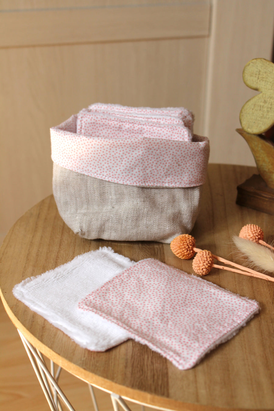 Lingette lavable en coton et éponge de bambou bio